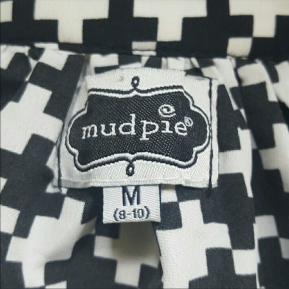 Mud Pie Long Sleeved black and White Dress Medium - Picture 3 of 3